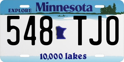 MN license plate 548TJO