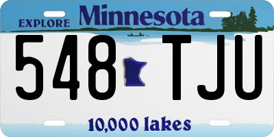 MN license plate 548TJU