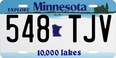MN license plate 548TJV