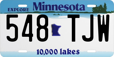 MN license plate 548TJW