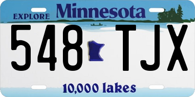 MN license plate 548TJX