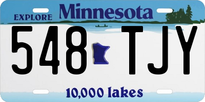 MN license plate 548TJY