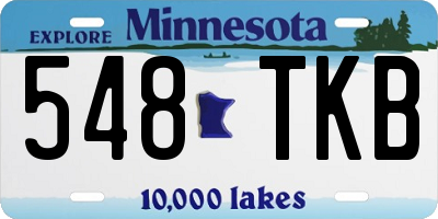 MN license plate 548TKB