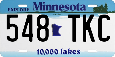 MN license plate 548TKC
