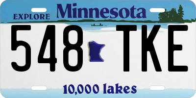 MN license plate 548TKE