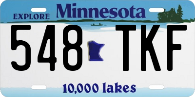 MN license plate 548TKF