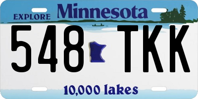 MN license plate 548TKK