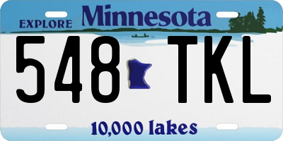 MN license plate 548TKL