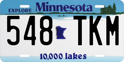 MN license plate 548TKM