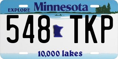 MN license plate 548TKP