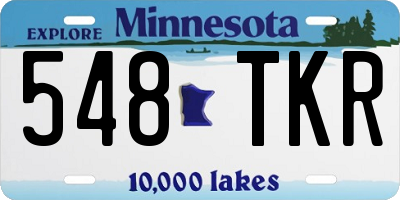 MN license plate 548TKR