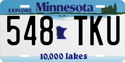 MN license plate 548TKU