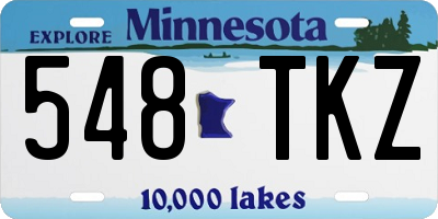 MN license plate 548TKZ