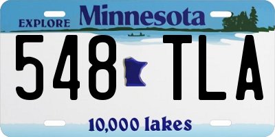 MN license plate 548TLA