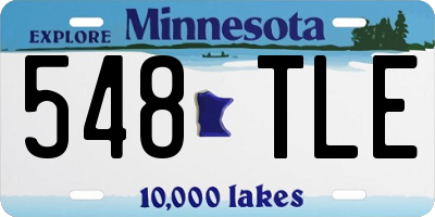 MN license plate 548TLE