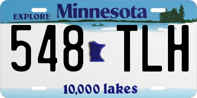 MN license plate 548TLH