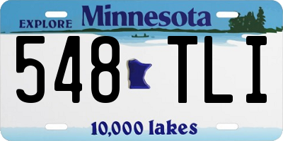 MN license plate 548TLI