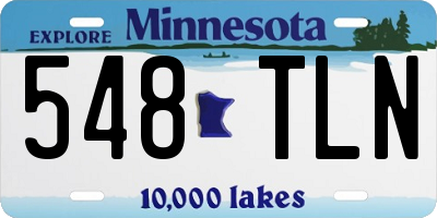 MN license plate 548TLN