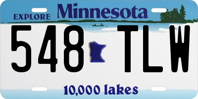 MN license plate 548TLW
