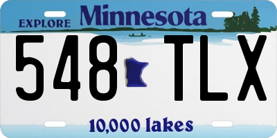MN license plate 548TLX