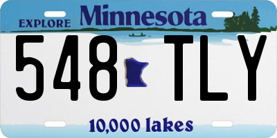MN license plate 548TLY