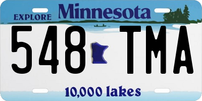 MN license plate 548TMA