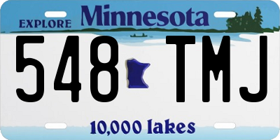 MN license plate 548TMJ