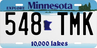MN license plate 548TMK