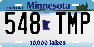 MN license plate 548TMP