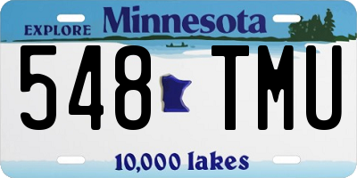 MN license plate 548TMU