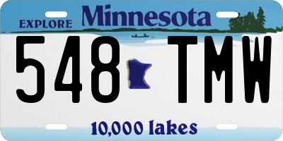 MN license plate 548TMW