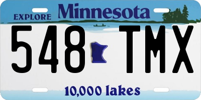 MN license plate 548TMX
