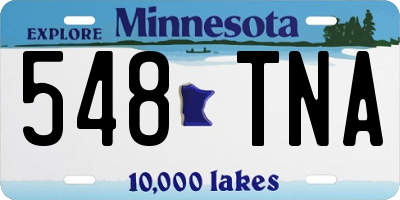 MN license plate 548TNA