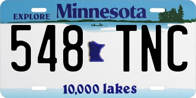 MN license plate 548TNC