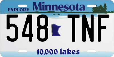 MN license plate 548TNF