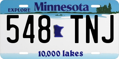 MN license plate 548TNJ