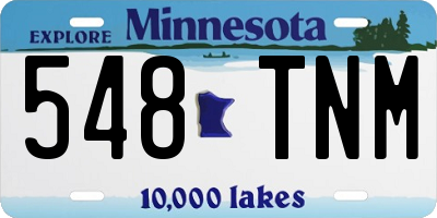 MN license plate 548TNM