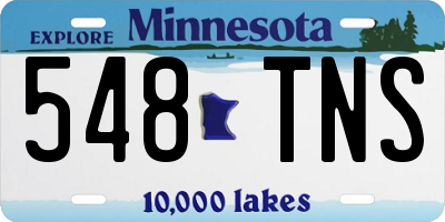 MN license plate 548TNS