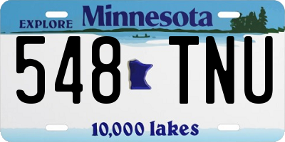 MN license plate 548TNU