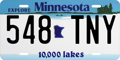 MN license plate 548TNY