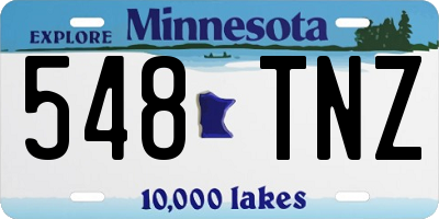 MN license plate 548TNZ