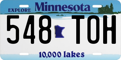 MN license plate 548TOH