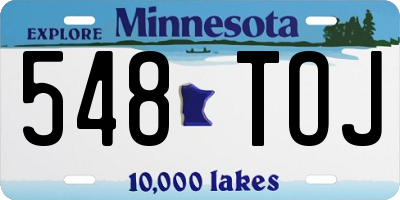 MN license plate 548TOJ