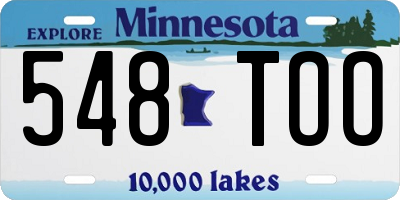 MN license plate 548TOO