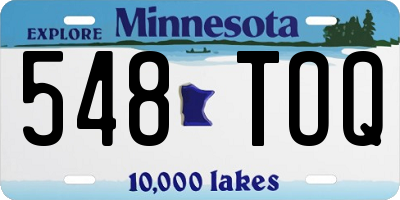 MN license plate 548TOQ