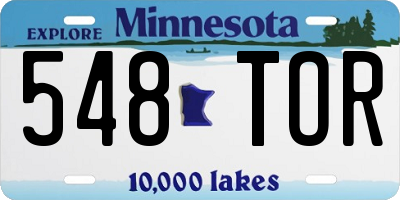 MN license plate 548TOR