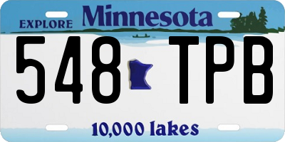 MN license plate 548TPB