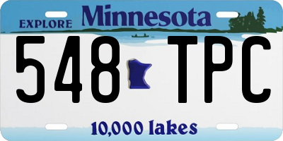 MN license plate 548TPC