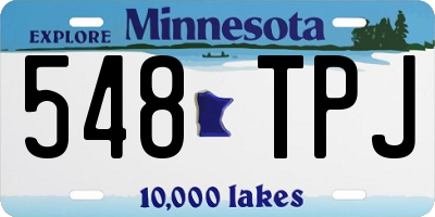 MN license plate 548TPJ