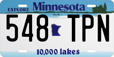 MN license plate 548TPN